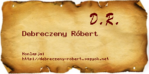 Debreczeny Róbert névjegykártya