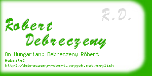 robert debreczeny business card