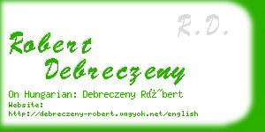 robert debreczeny business card